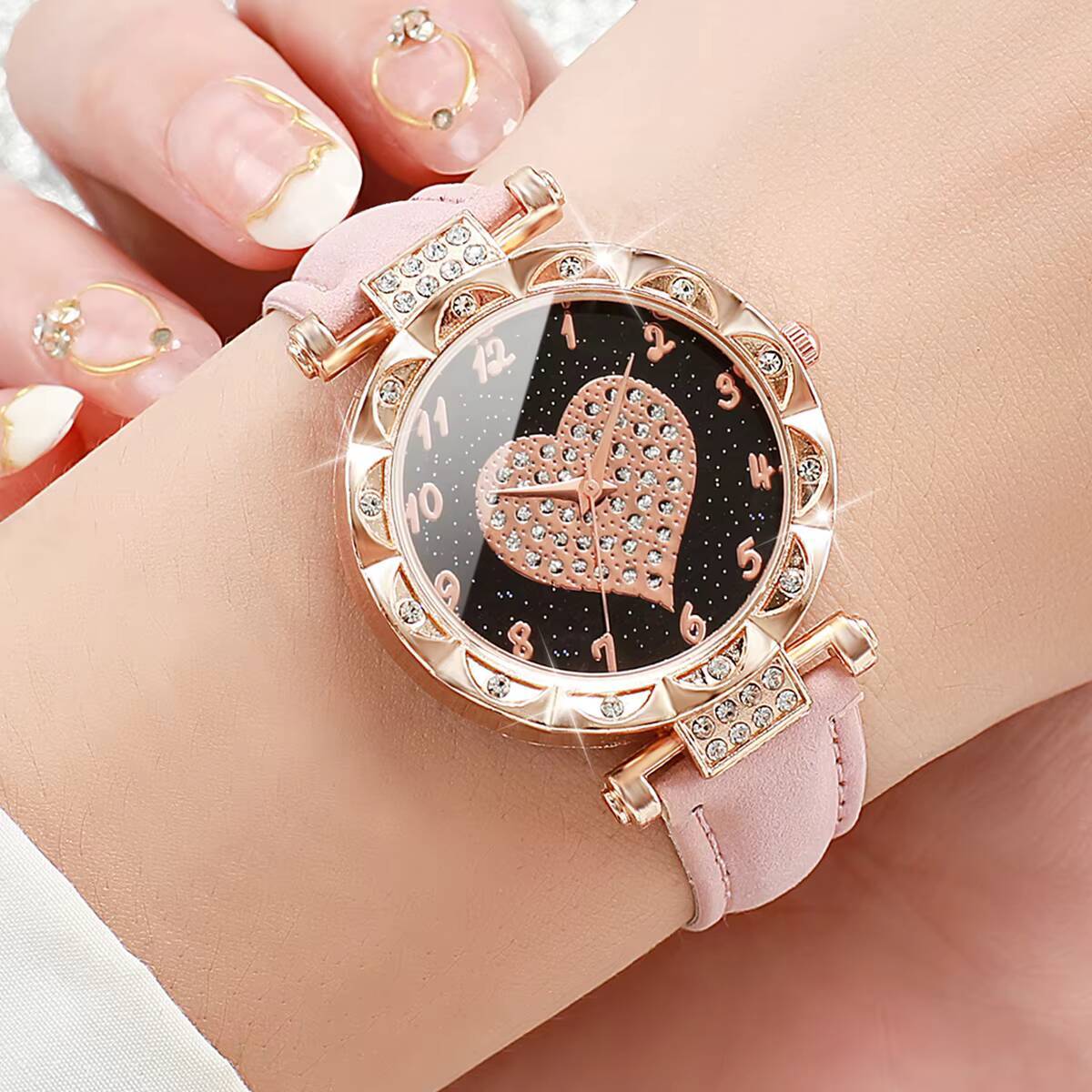 3 adet kadın saatler seti moda - Open Heart Watch incelemesi ve fiyatı